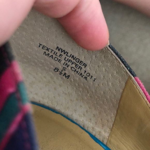 Nine West rainbow stripe cork wedge - Picture 5 of 7